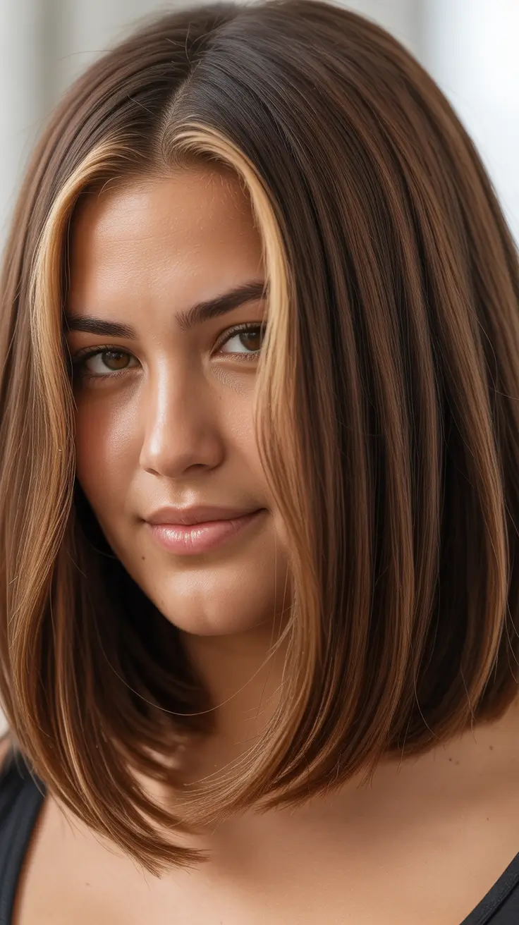 Plus-size Caramel Ribbon Bob 2025