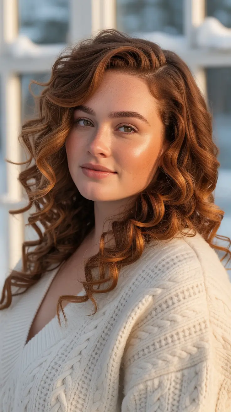 Plus-size Copper Curl Cascade 2025
