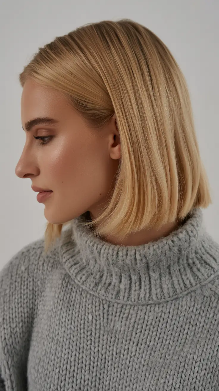 Mid length Straight hair winter 2025