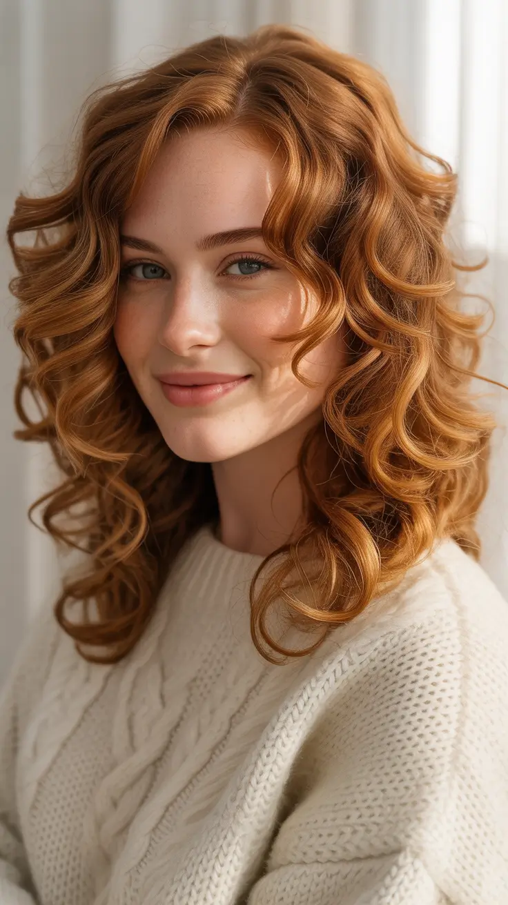 Curly Medium hair Cute winter 2025