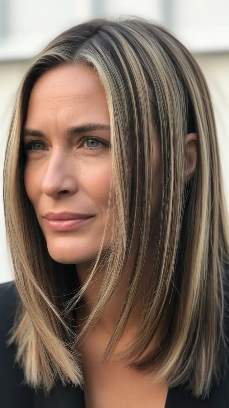 Chic Espresso Lob for Women over 40