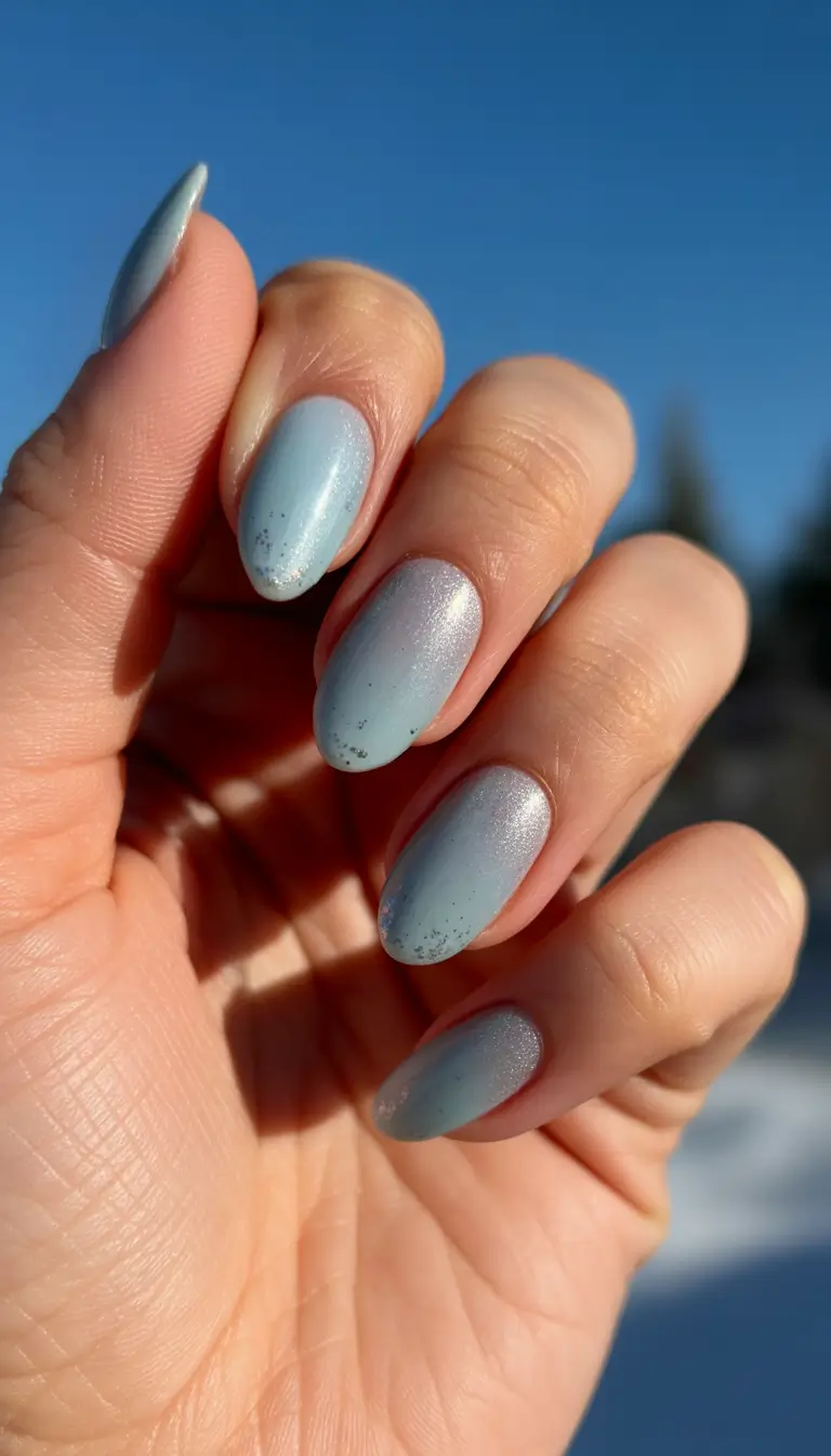 Winter Nail Designs 2025 Frozen Sky Ombre