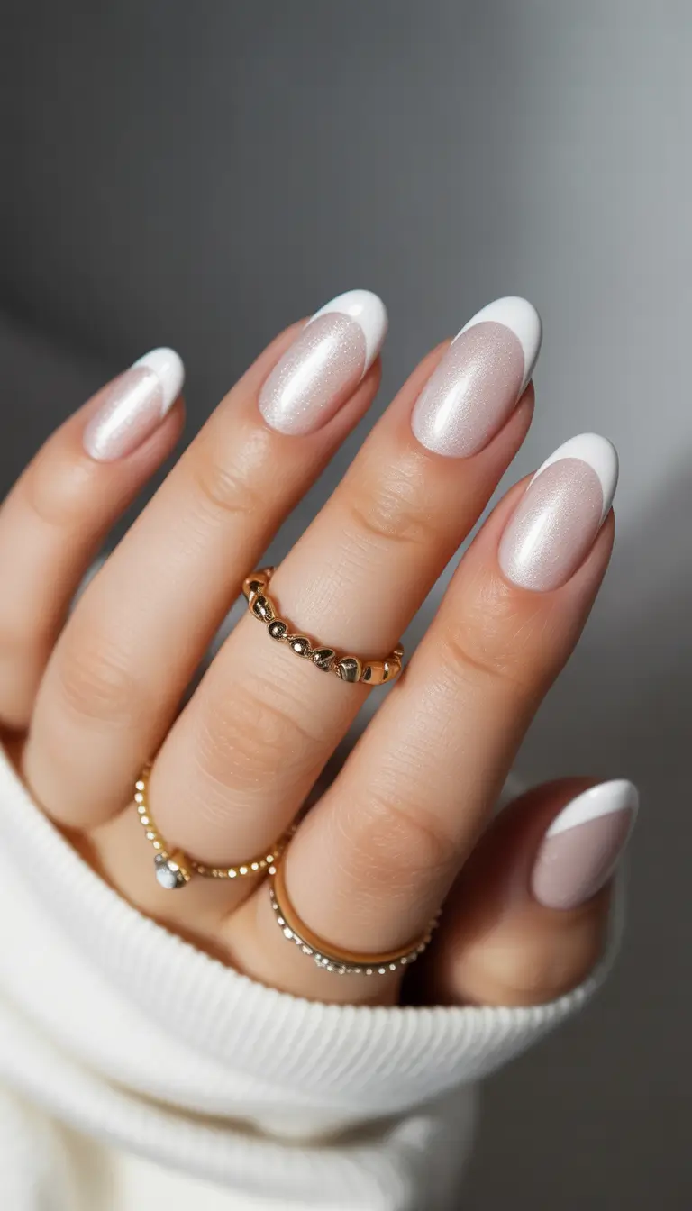 Winter Nail Designs 2025 Classic White Frosted Glow