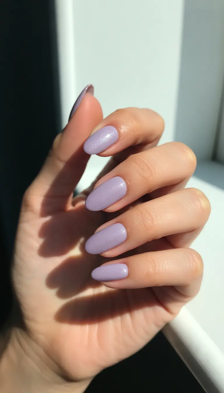 Winter Nail Designs 2025 Lavender Shimmer