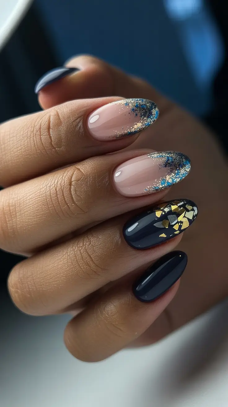 Ideas 2025 Midnight Elegance with a Touch of Sparkle