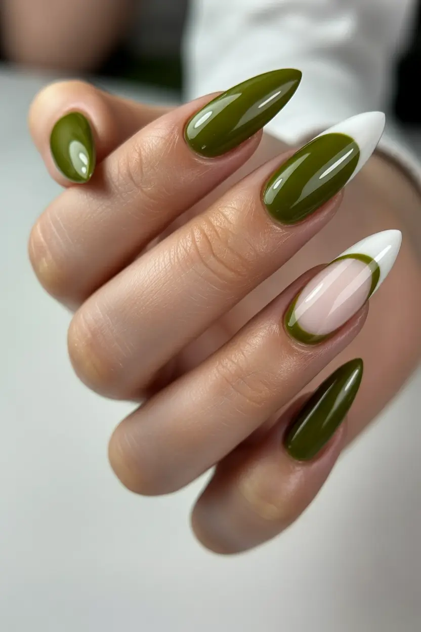Emerald Nude Winter Nails 2025
