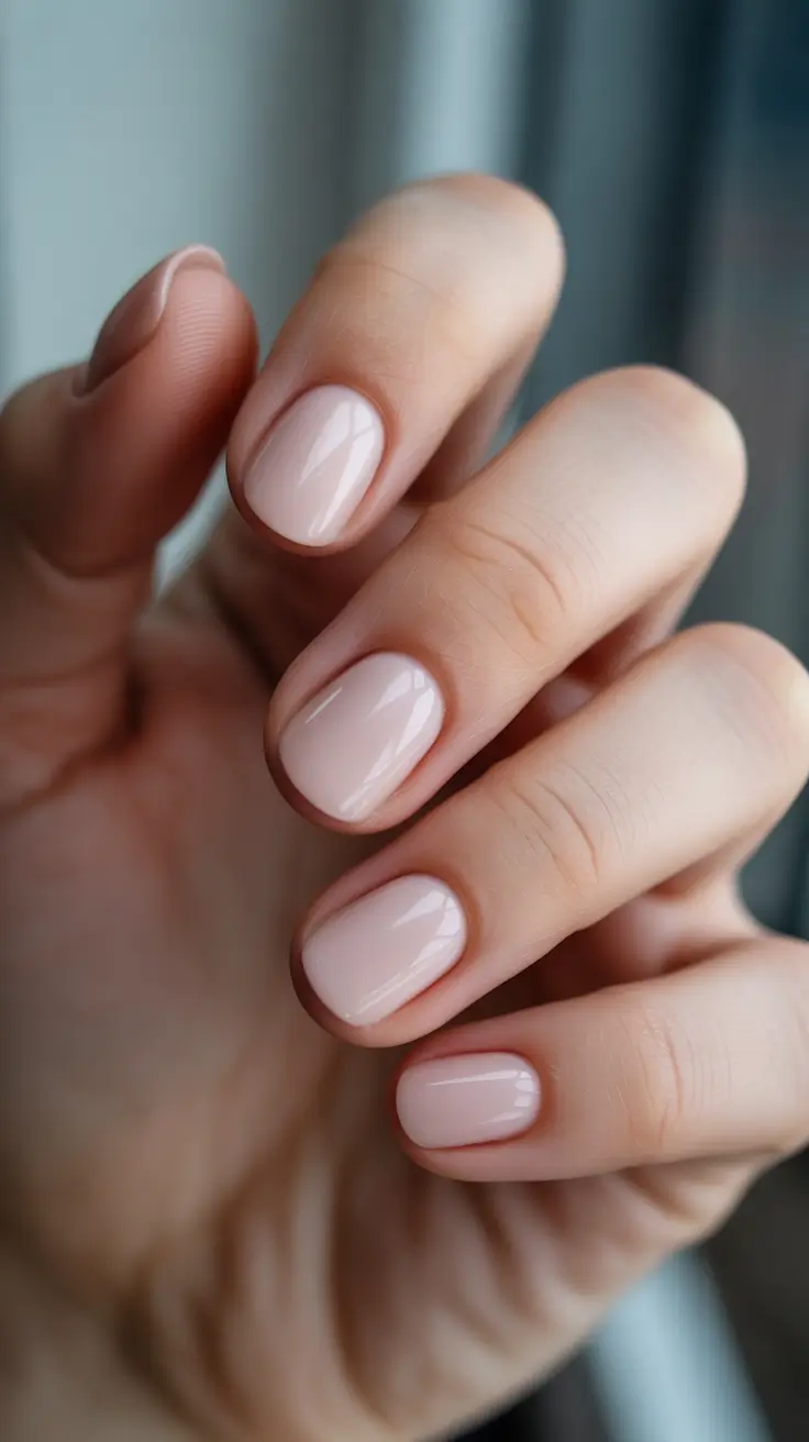 Milky Nude Winter Nails 2025