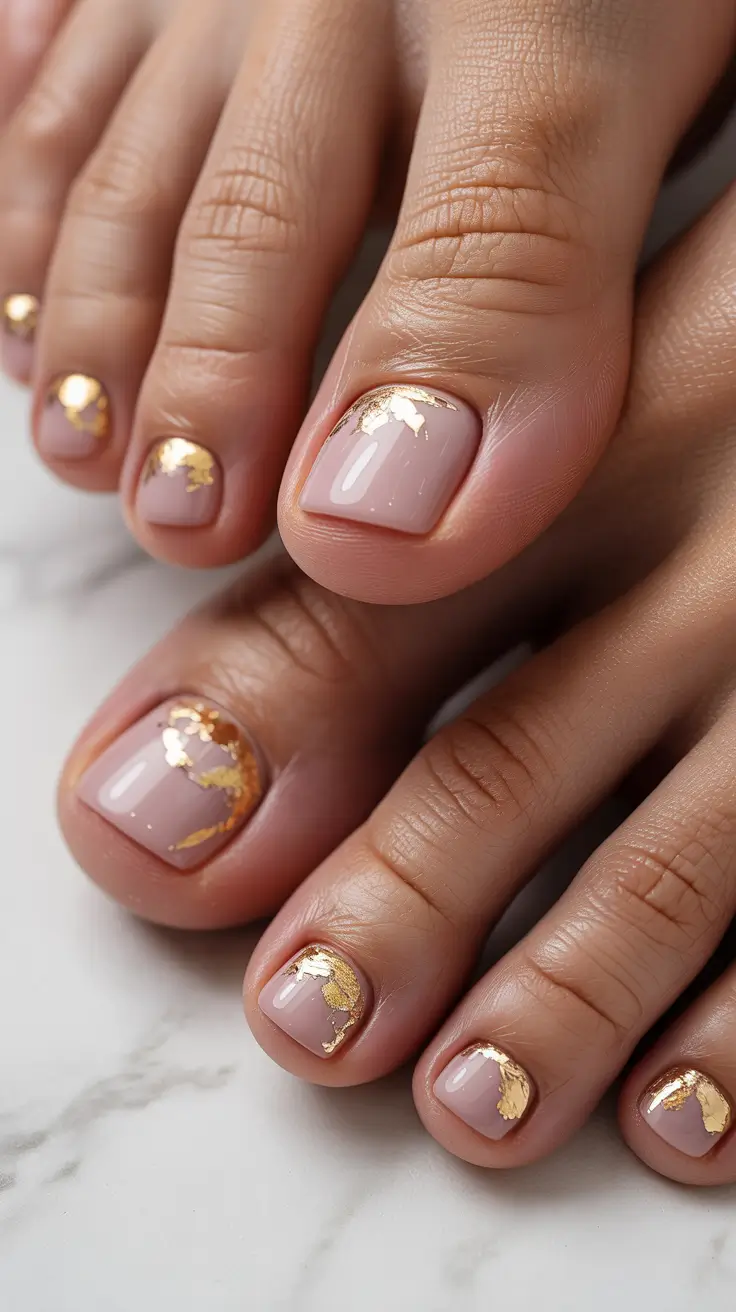 winter holiday nails Golden Veil Neutral