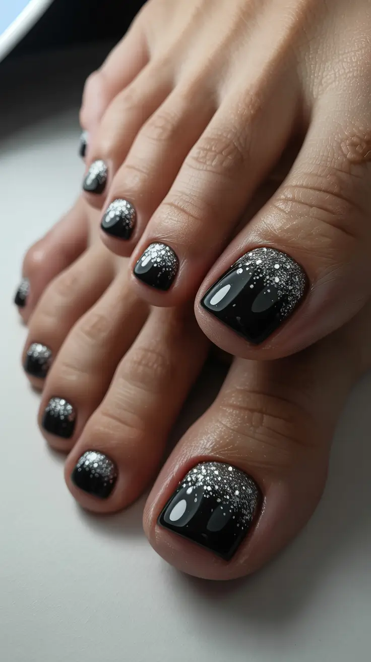 winter holiday nails Midnight Stardust