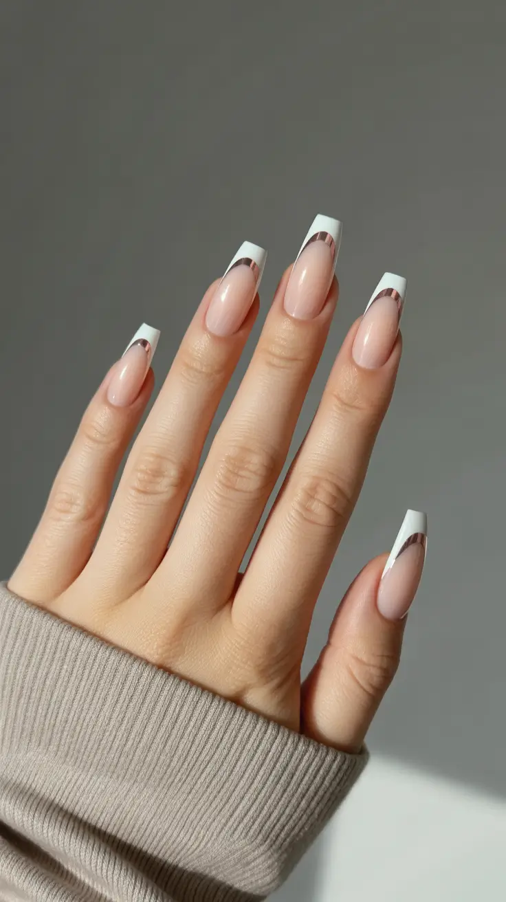 2025 Modern White-Edge French Twist