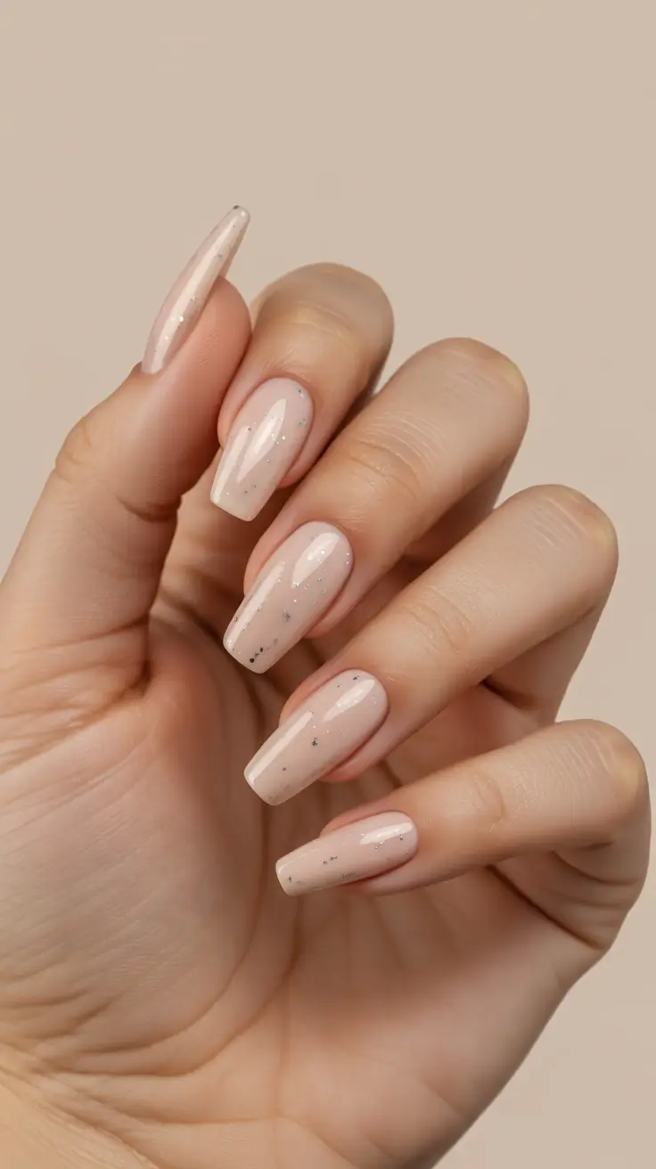2025 Milky Nude Glow with Subtle Sparkle