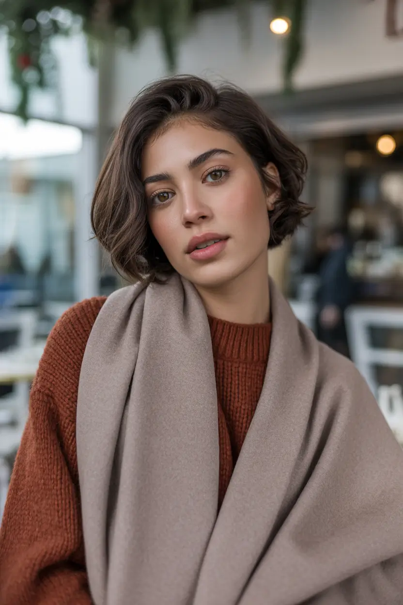 Wavy Modern Bob Pixie Parisian Style