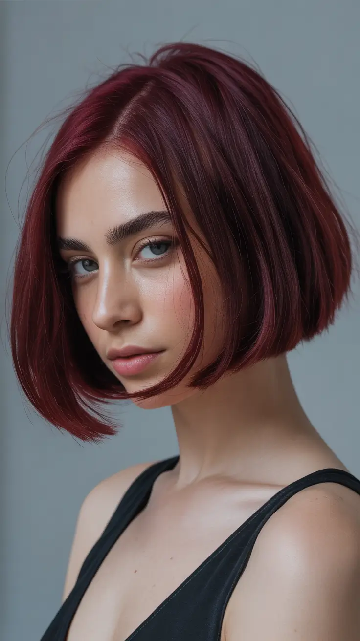 Trends 2025 Cranberry Velvet Bob