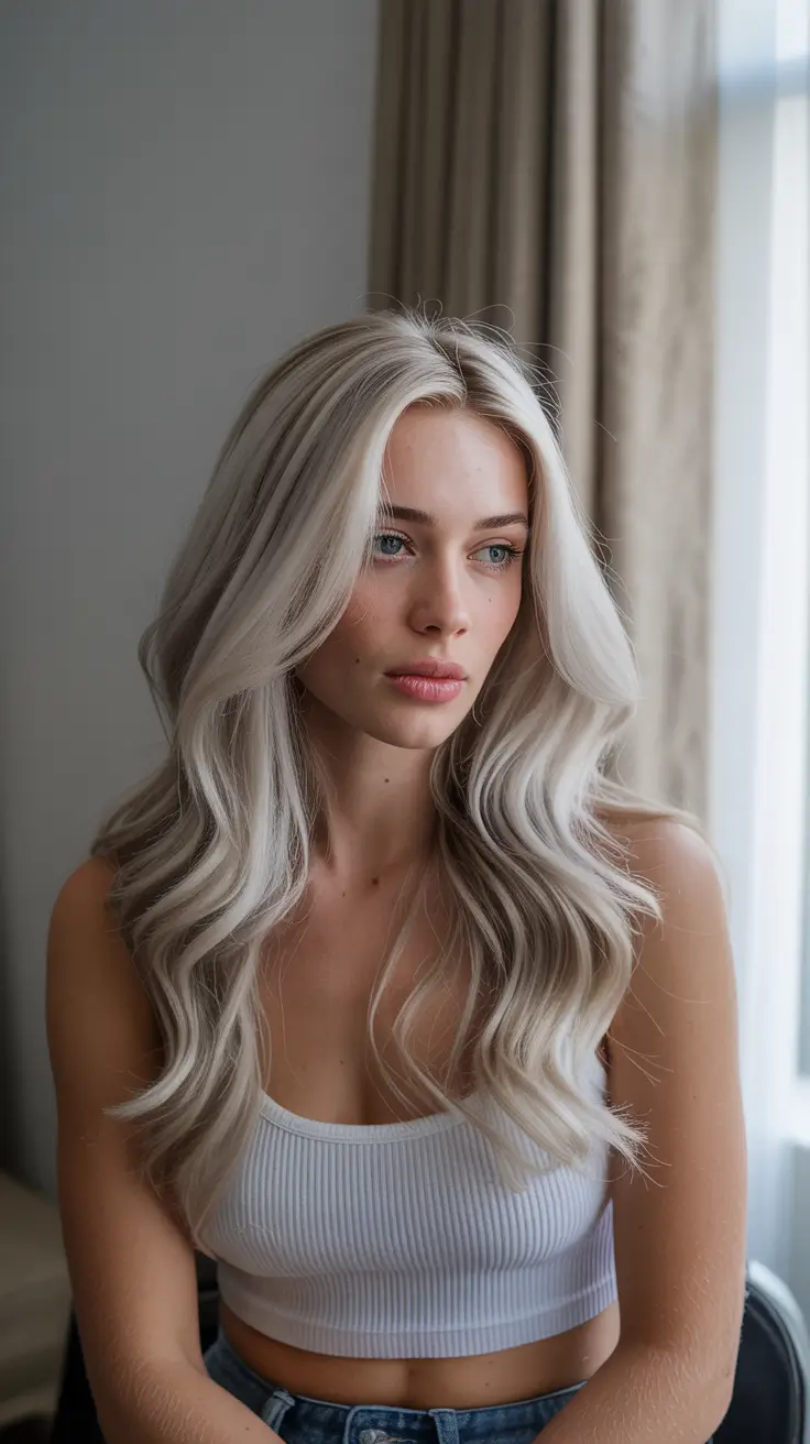 Ash blonde hair color 2026 Arctic Whisper Balayage