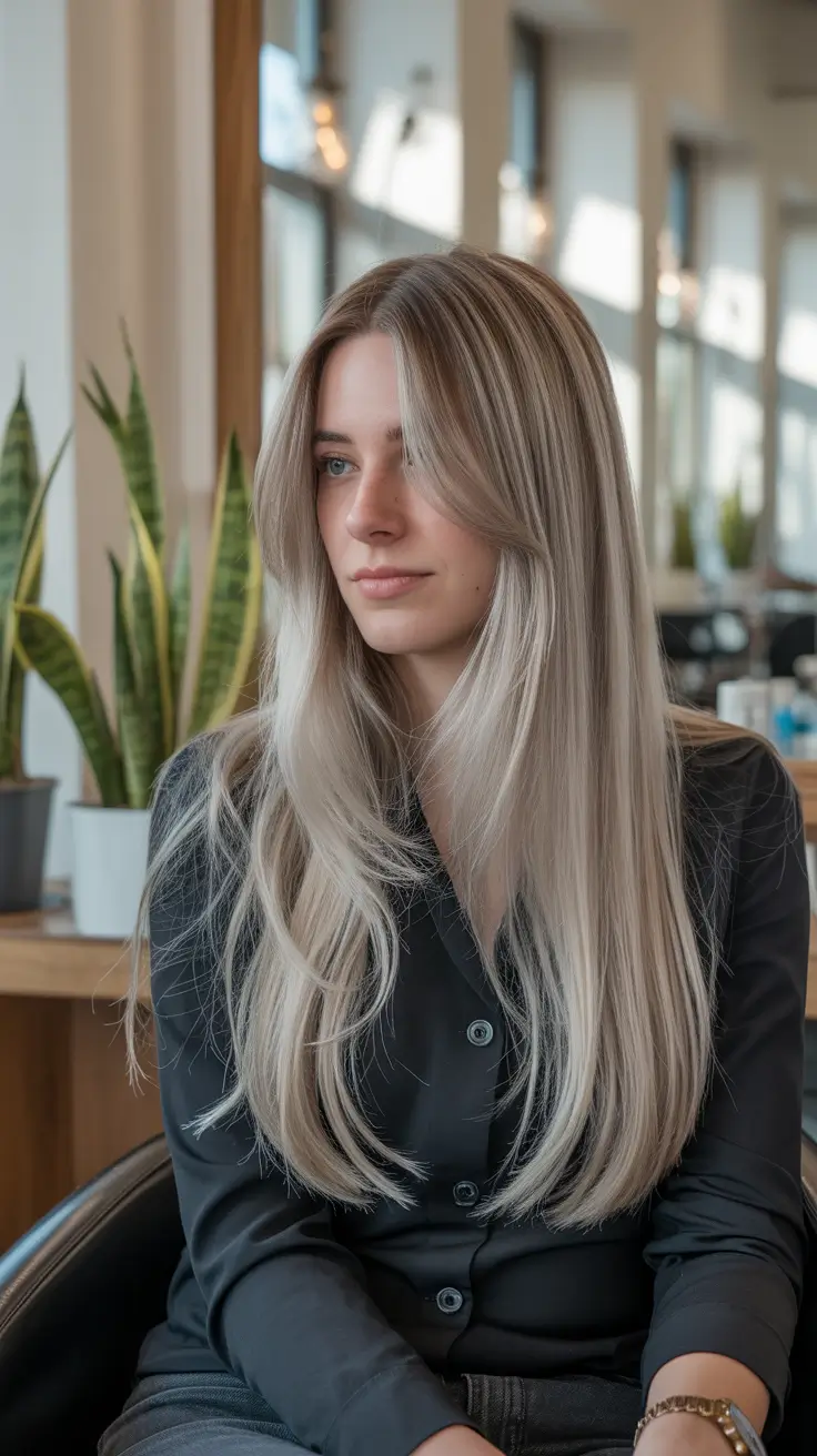 Ash blonde hair color 2026 Champagne Veil Elegance