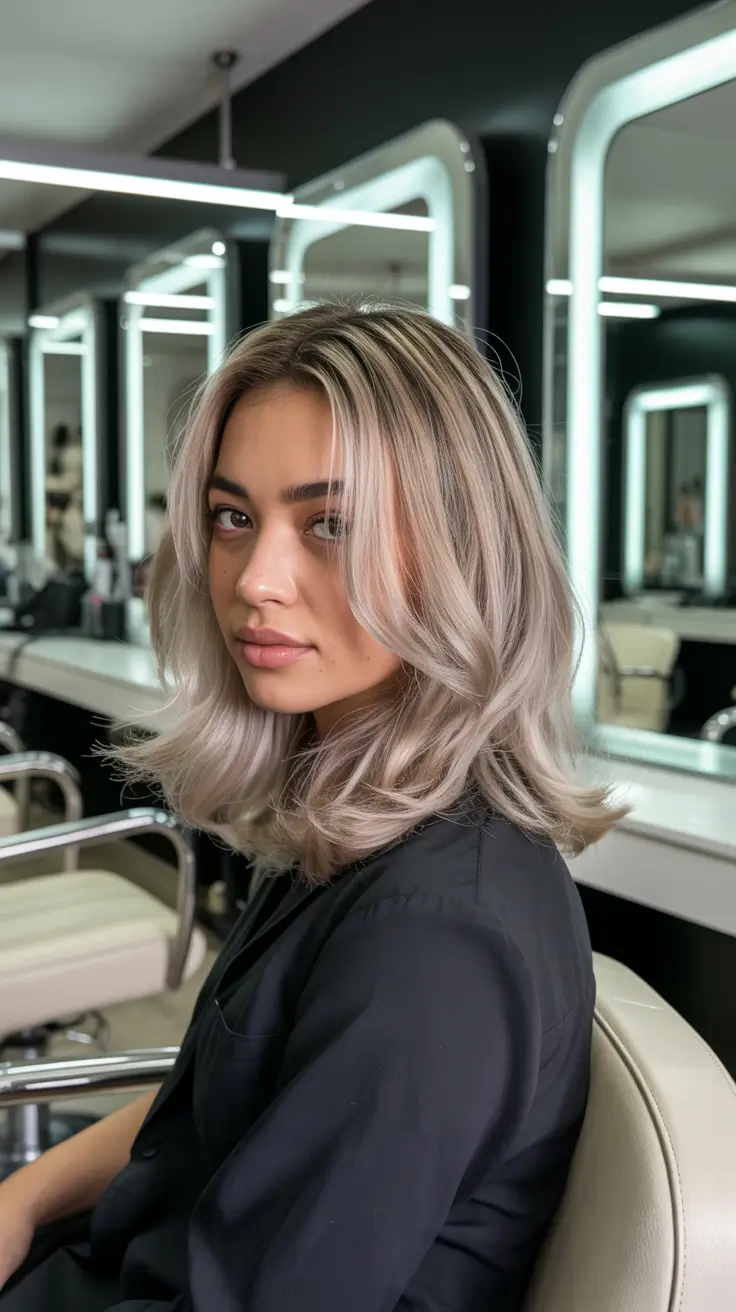 Ash blonde hair color 2026 Powdered Pearl Lob