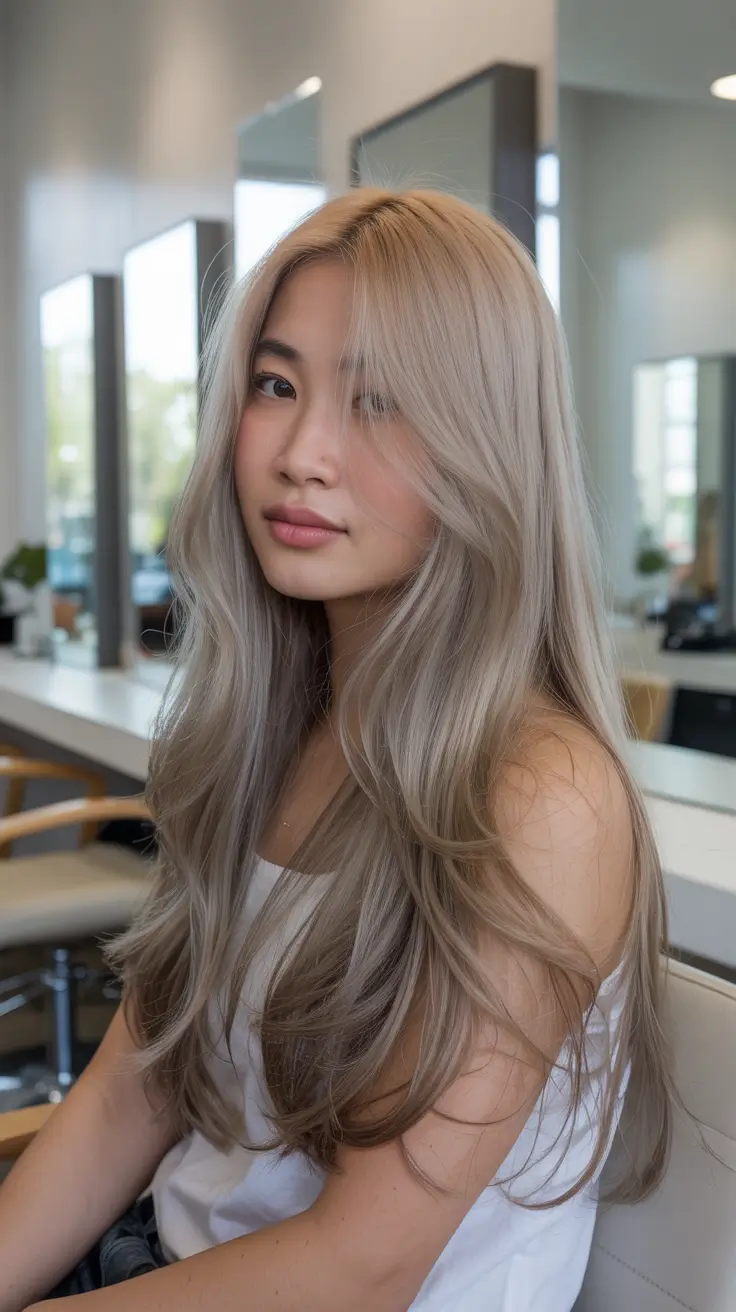 Ash blonde hair color 2026 Soft Mink Glow