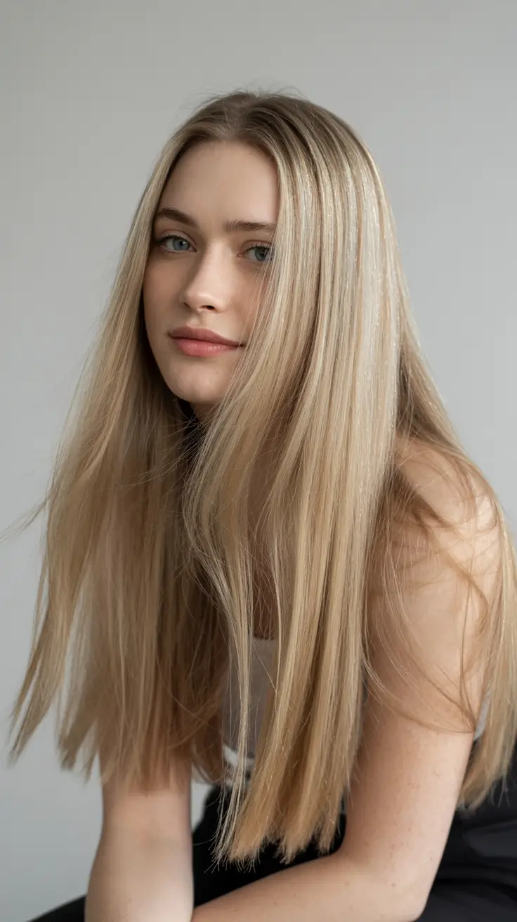 Ash blonde hair color 2026 Ultra Sleek Light Ash Blonde