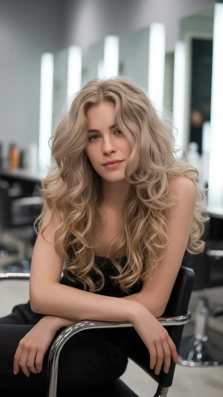 Ash blonde hair color 2026 Voluminous Ash Curls