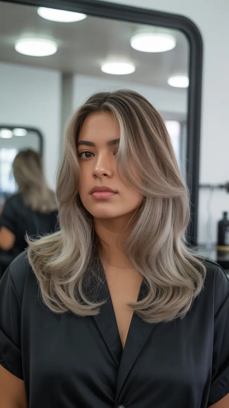 Ash blonde hair color 2026 Frosted Dimensional Layers