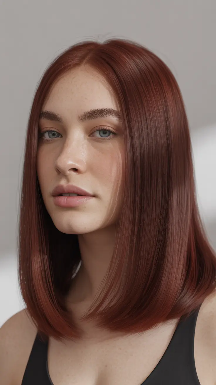 Medium Auburn Sleek Bob 2026