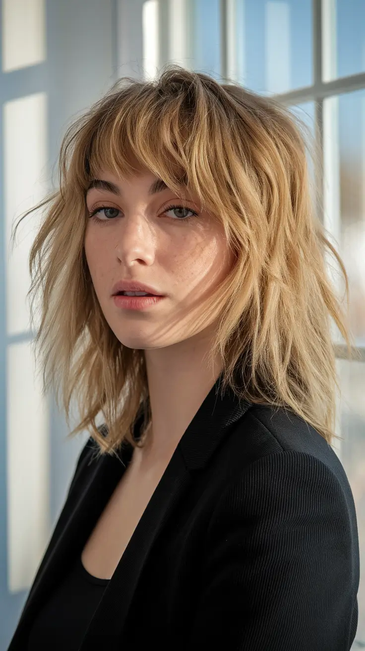 Balayage hair color ideas 2026 Sun-Kissed Shag