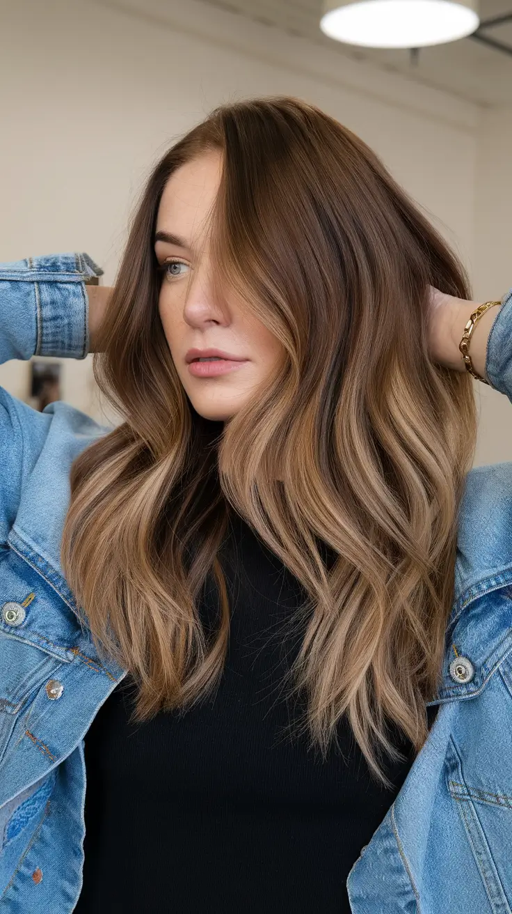 Balayage hair color ideas 2026 Caramel Melt Balayage