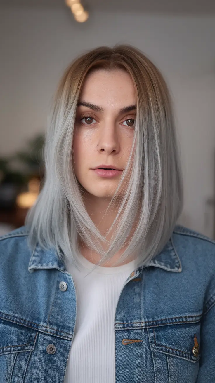 Balayage hair color ideas 2026 Frosted Root Shadow