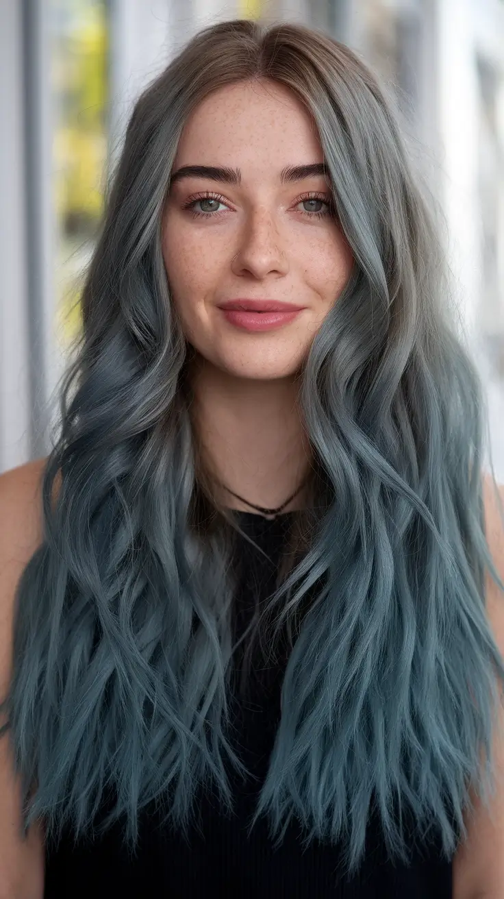 Balayage hair color ideas 2026 Ocean Teal Balayage