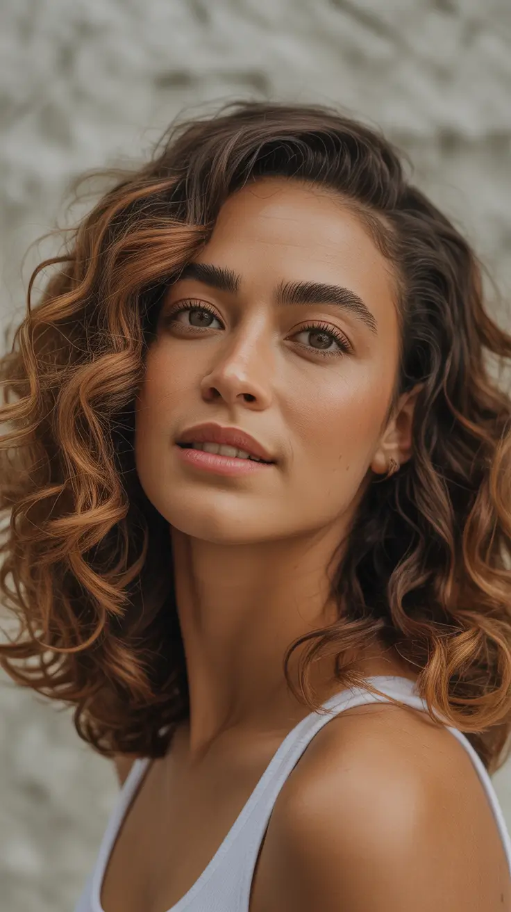 caramel brown hair Caramel Swirl Curls