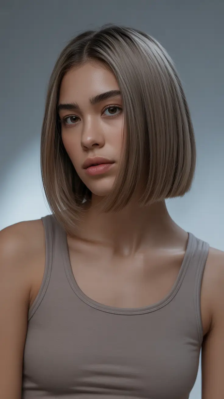 ash mocha brown hair Cool Ash Mocha Bob