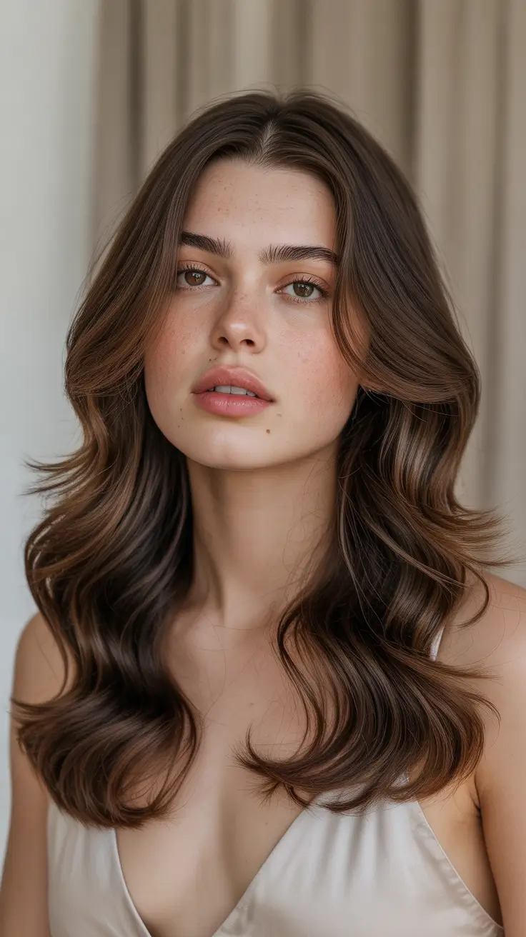 chocolate brown hair Chocolate Cascade Layers