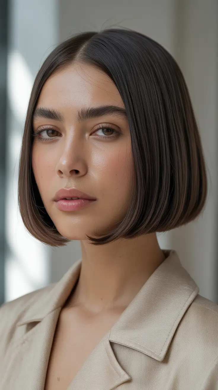 mushroom brown hair Cool Mushroom Precision Bob