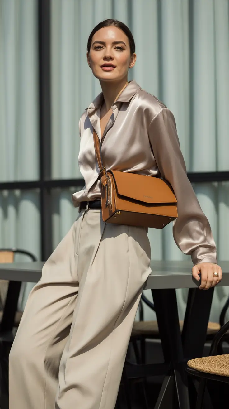 brunch outfits 2026 - Silky Layers and Tailored Ease