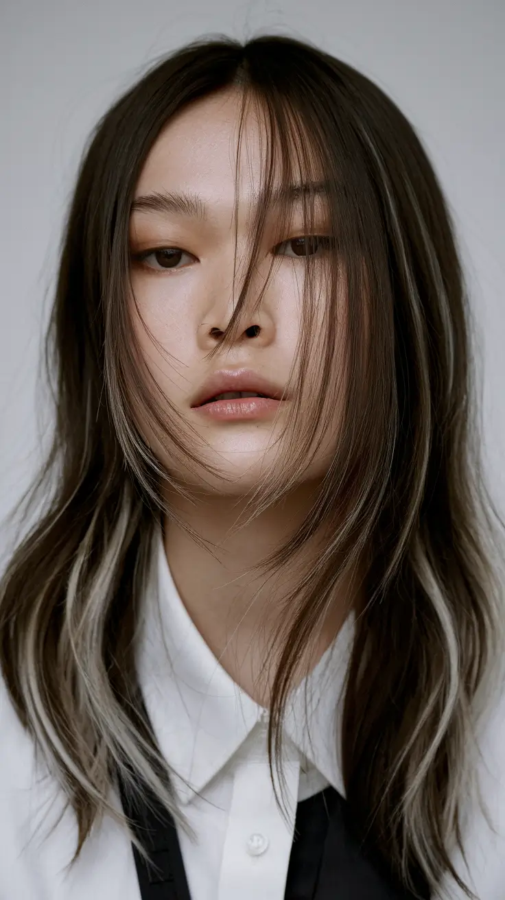 Brunette Hair Color 2026 Layered Ash Ribbons