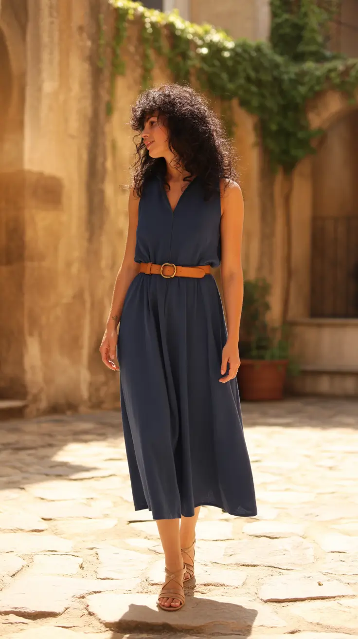 Minimalist Summer Blue Linen Ease