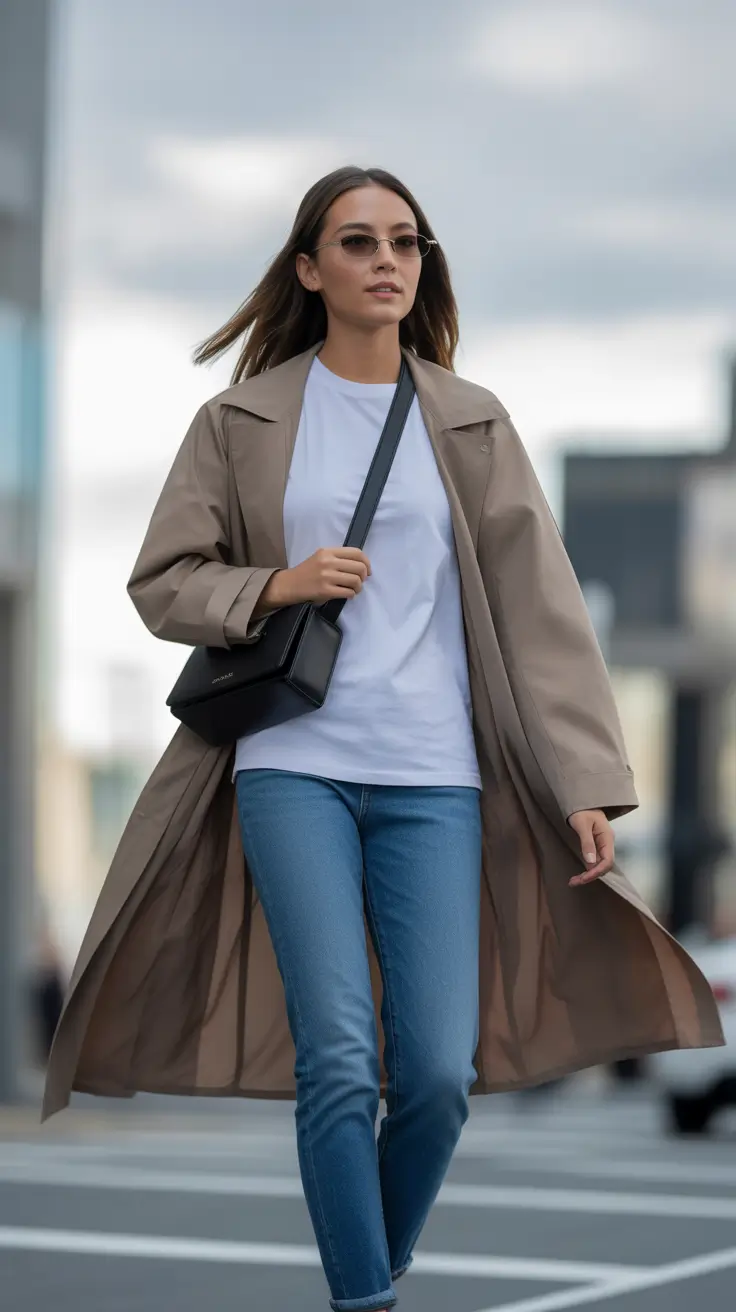 Smart Timeless Trench & Denim Combo