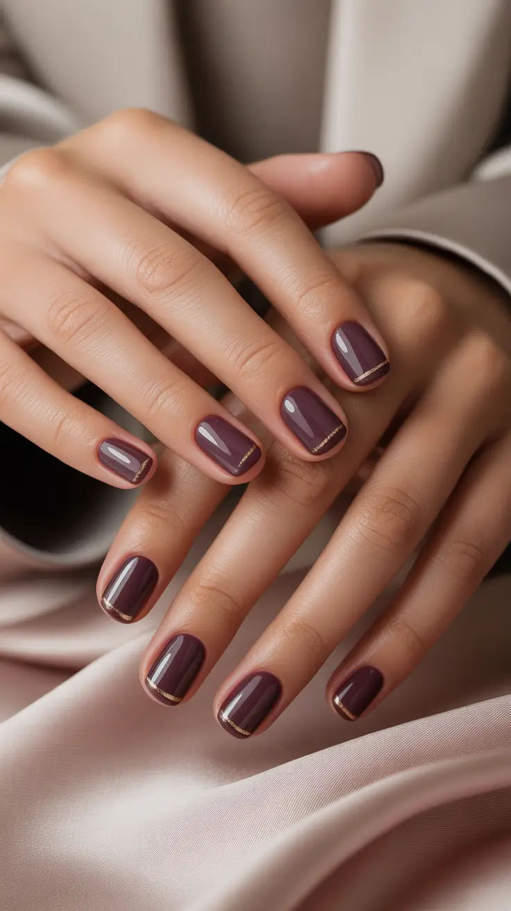 christmas nail art Plum Luxe Lines