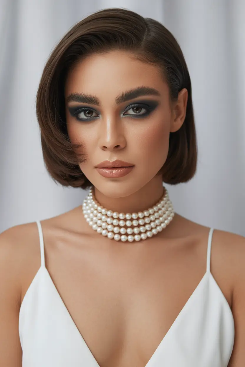 Short Glossy Bob Christmas Party Hairstyles 2025