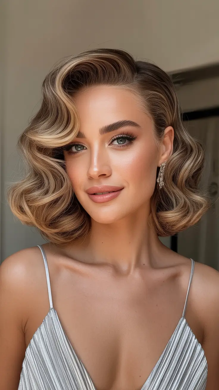 Medium Hollywood Short Waves Christmas Party Hairstyles 2025