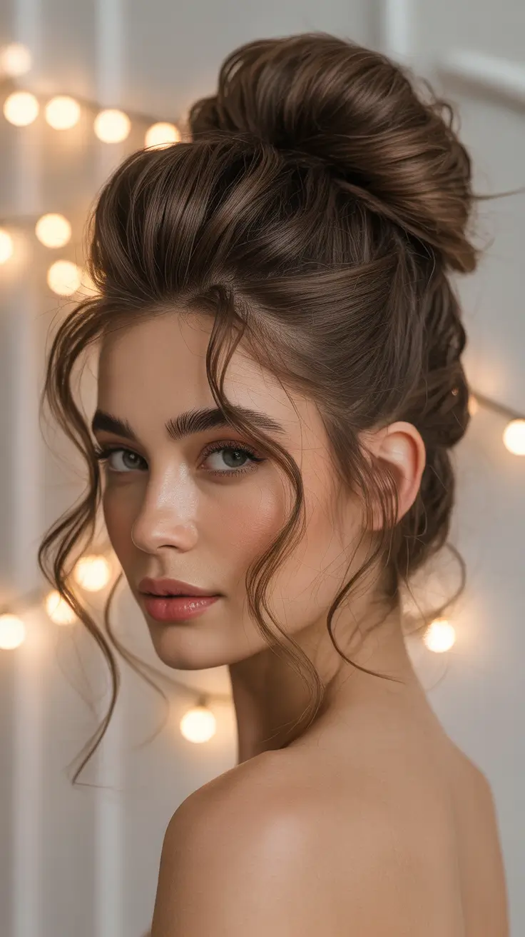 Formal High Bun Christmas Party Hairstyles 2025