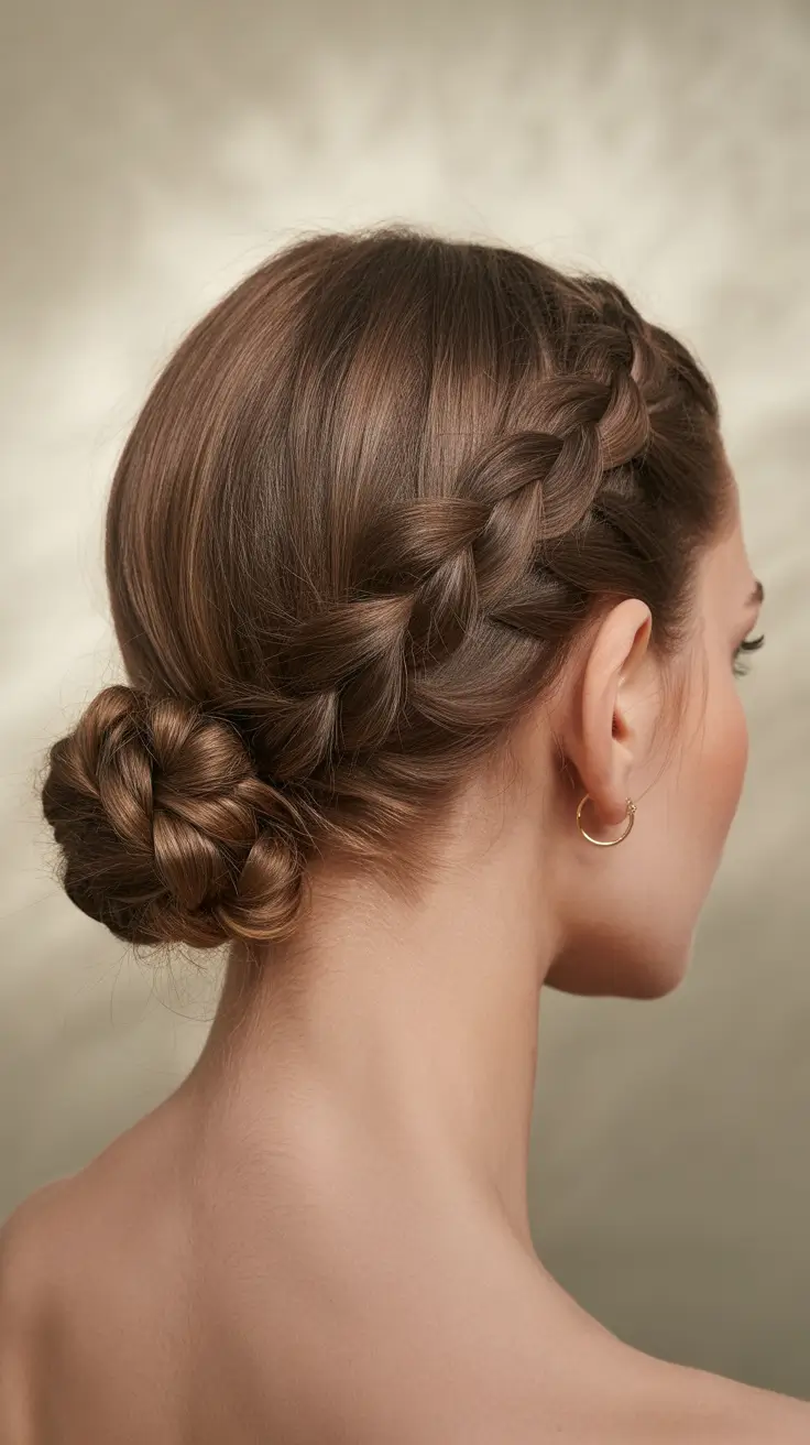 Braided Bun Christmas Party Hairstyles 2025