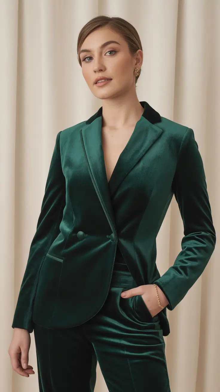 Velvet Revival: The Emerald Power Suit 2025