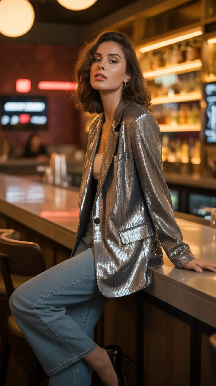 Disco Cool: The Silver Sequin Blazer 2025