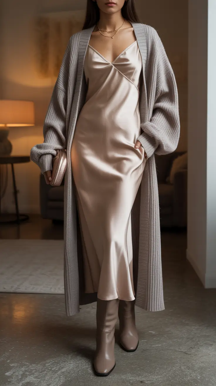 Baddie Elegant cold weather outfits 2026 Silky Winter Glow