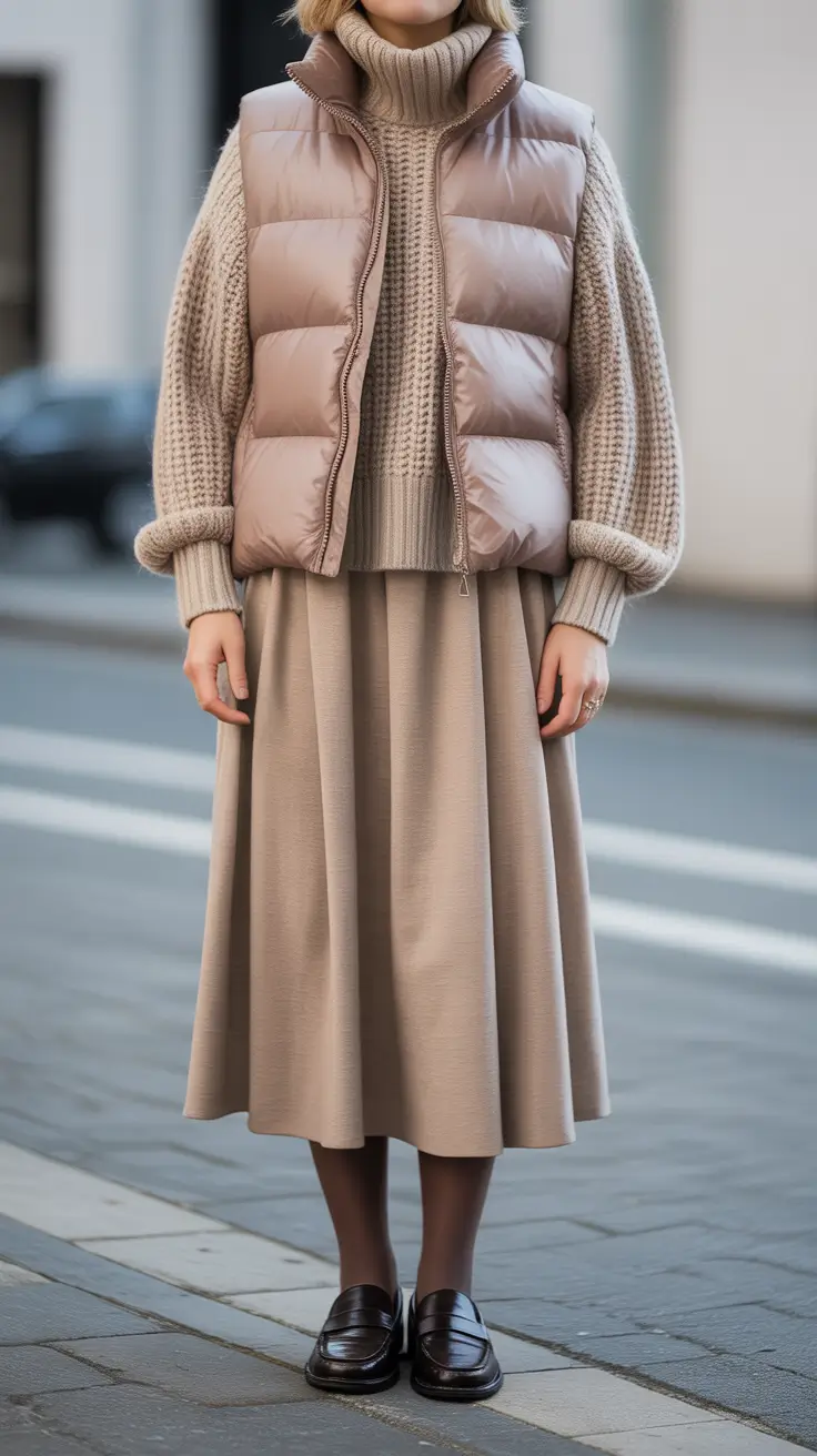 Casual Elegant cold weather outfits 2026 Soft Volume Meets Street Ease