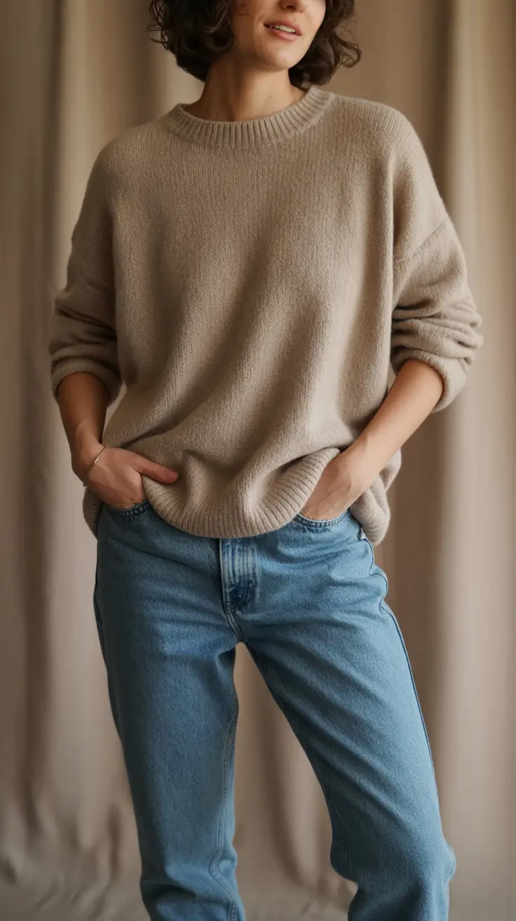 casual soft denim comfy outfit