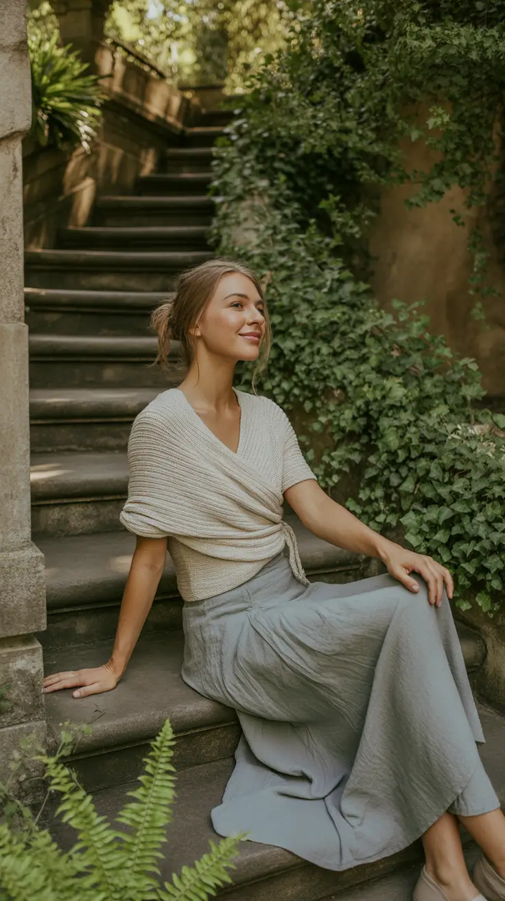 aesthetic garden romantic outfit comfy inspo