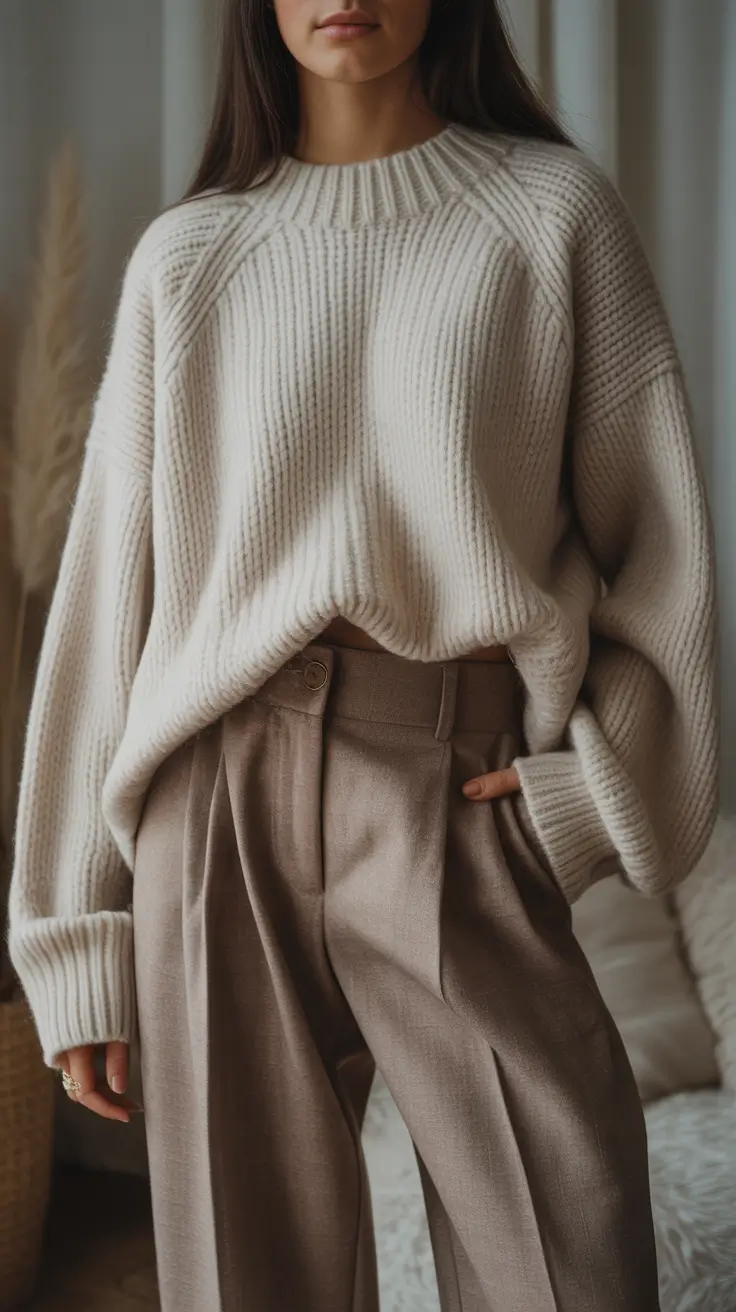 Knitwear Neutral Knits and Soft Pleats