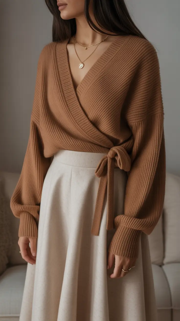 Knitwear Wrap Knit Grace